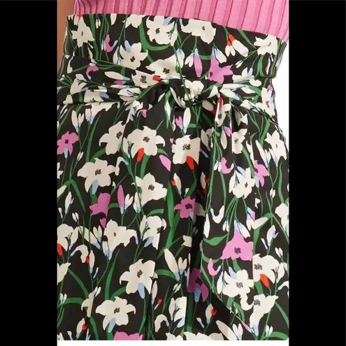 Veronica Beard Avi pleated floral-print cotton-blend poplin midi skirt