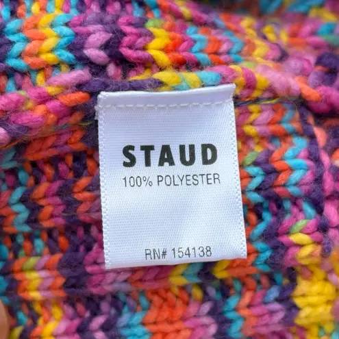 STAUD Marigold Melange space-dyed knit belted cardigan in sunset size S small