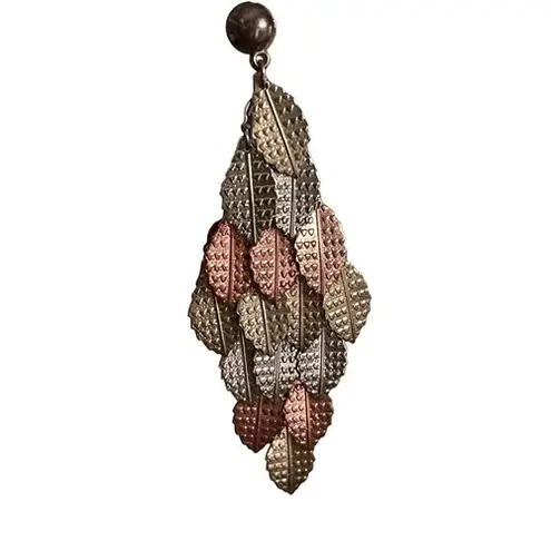 Vintage Leaf Dangle Earrings Chandelier Statement Fashion Jewelry Gold