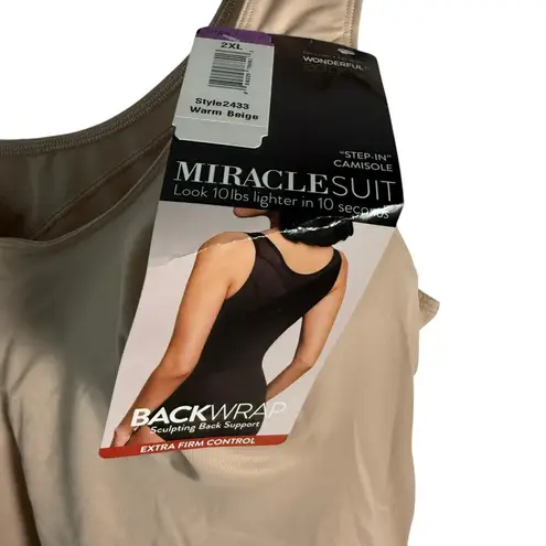 MiracleSuit Extra Firm Control Back Sculpting Camisole 2433 Warm Beige Size 2XL