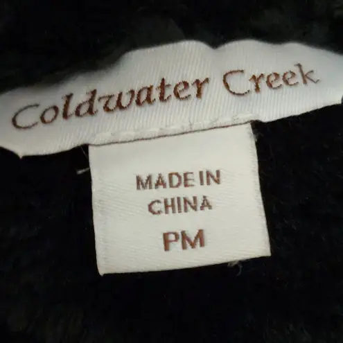 Coldwater Creek tartan plaid flannel fur lined vest size mp