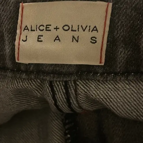 Alice + Olivia  Amazing High Rise Raw Hem Cuffed Jeans