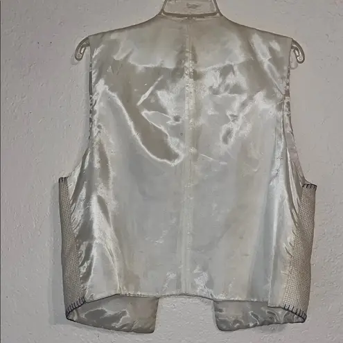 Santa Embroidered Cross Stitch Christmas Sweater Vest Size undefined