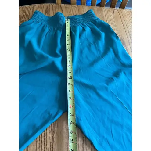 Vintage 90s Two Piece Lifestyle Green Pant And Jacket Set Open Front Shoulderpad Size 14