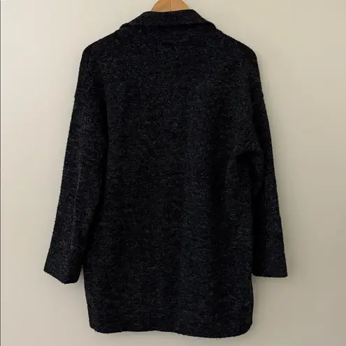 Thread & Supply Open Front Cardigan Sweater Jacket Charcoal Black Size S