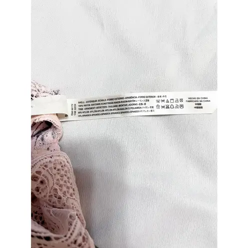 Free People  Intimately Floral Lace Marsha Mini Slip Dress Sleeveless Pink Size S