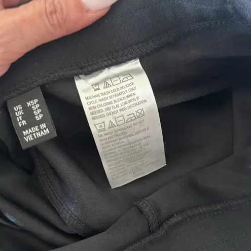 Dennis Basso Knit Stretch Pull On Cut-out Gold Ankle Detail Black Size XSP