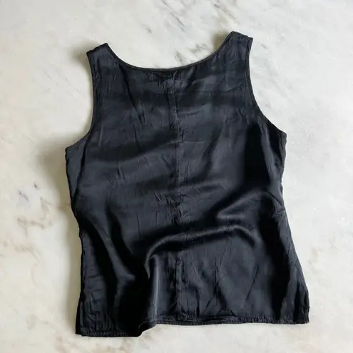 Pendleton Silk Tank Top Sleeveless Blouse Casual Black Top Size M