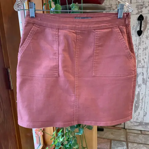 prAna pink stretchy Denim skirt