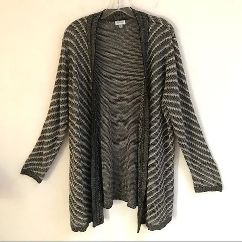 Avenue metallic beaded open cardigan 22/24 Black Size undefined