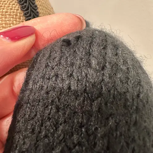 NWT Ralph Lauren Jeans Co Black Beaded Fringe Scarf Wool Blend Knit