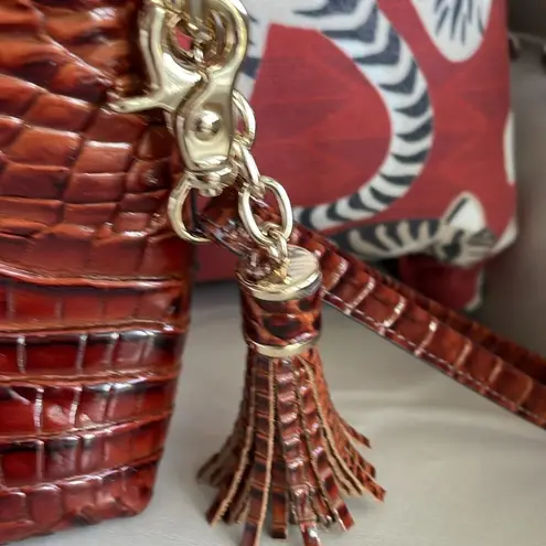 Brahmin Kayla Pecan Melbourne Croc Clutch