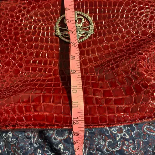 Kathy Van Zeeland Croco PVC Designer Handbag Carry On Luggage