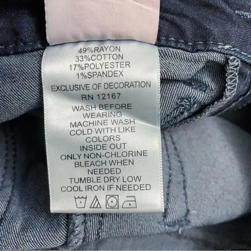 Laurie Felt Silky Patch Pocket Baby Bell High Waist Dark Wash Jeans Size XXS | 2