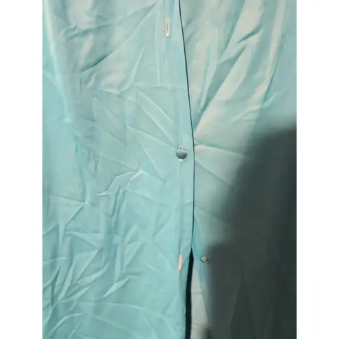 Vanity Fair Women's Small Turquoise Nightgown, Vintage Embroidered Nightwear - Image 5