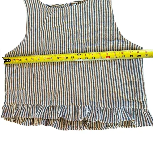 Rylee & Cru Oceanside Top in Nautical Stripe Womens Size Large Brown