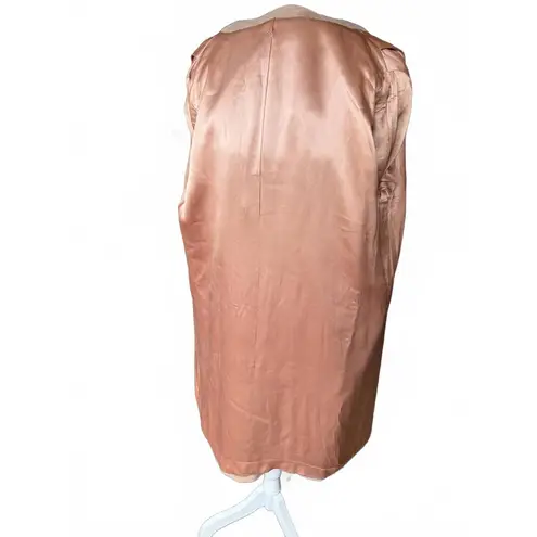 Bernhard Altmann Vintage Wool & Fur Coat, Adormé Collection, Large Pink