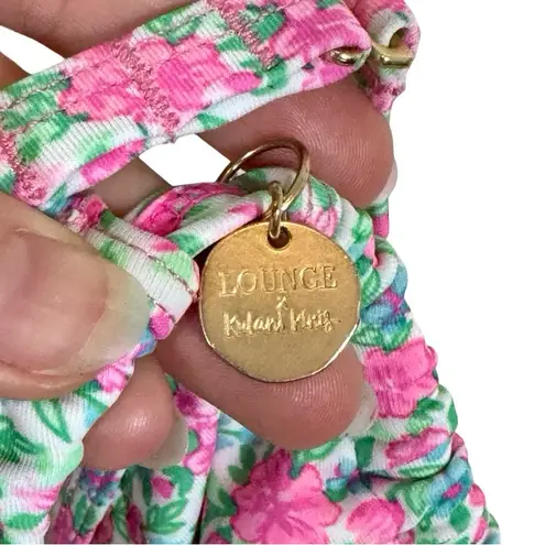 Kulani Kinis Lounge x Halter Bralette String Bikini Top in Sweet Pea Floral