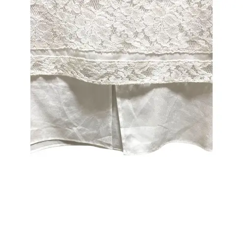 Karl Lagerfeld Lace Overlay Sleeveless Blouse White Size XL Romantic Beach Boho