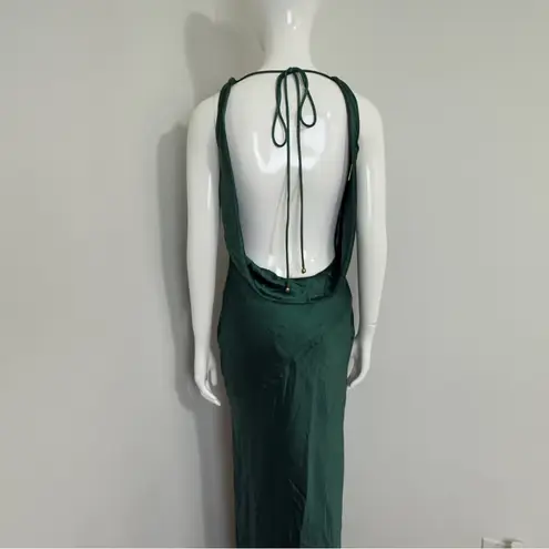 Here Comes the Sun Forest Green Women’s Maxi Dress L – Deep Back, Evening, NWT
