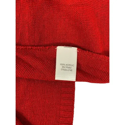 cj banks Women's Cherry Red Cardigan