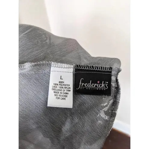 Frederick's of Hollywood Lace Chiffon Cami V-Neck Crop Top Womens Size L