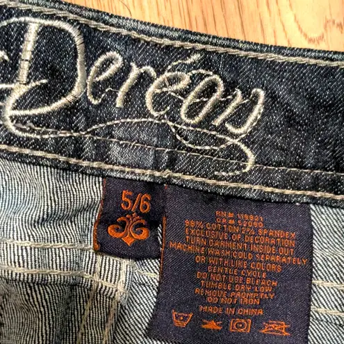 Dereon Skinny Jeans Juniors 5 6 Beyonce Brand Denim Bling Fleur De Lis Logo Y2K Blue Size undefined