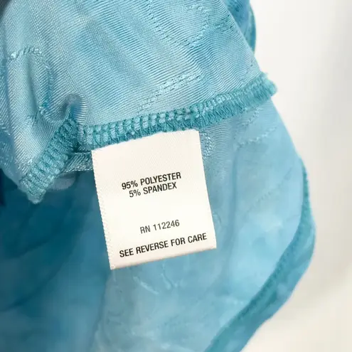 Sami & Jo Sami Jo Plus Size 3X Tank Top Blue Tie Dye Cowl Neck Sleeveless Textured 584