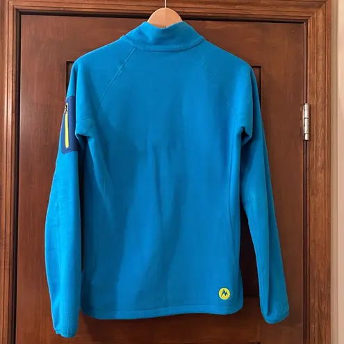 Marmot Women's Blue Polartec Pullover Half Zip Fleece Sweatshirt size Small LN
