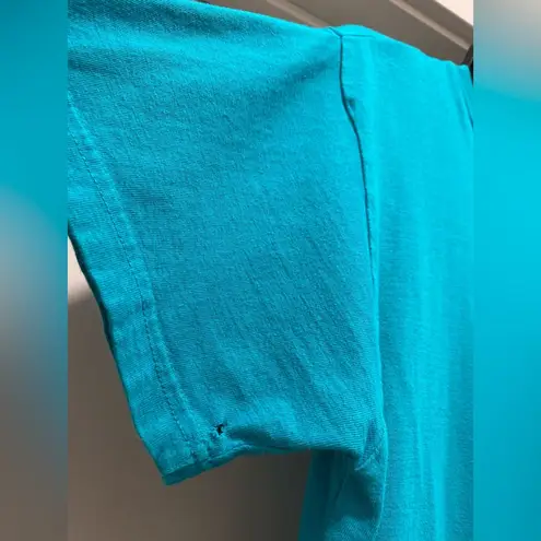 VTG Carnival Teal Blue Turquoise Short Sleeve Crew Neck T