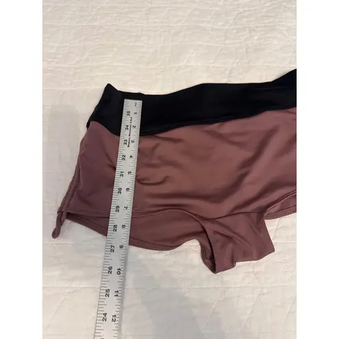 PINK SPORT Women's L/G swim Shorts Drawstring Purple Black Size L