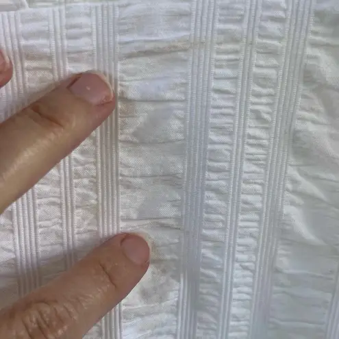 Marc by Marc Jacobs Women's White Sleeveless Ruffle Hem Mini Dress Size 8