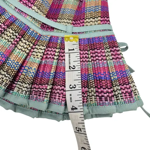 Lorna Murray Apparel Capri Hat Paradiso Rattan Beach Bucket Pleated Woven Medium Blue - Image 14