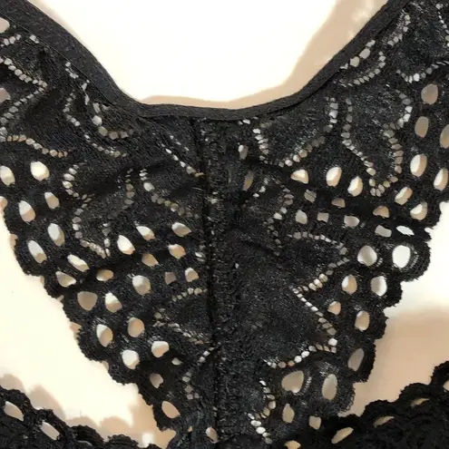 Aerie  Bralette Womens Small Black Lace Bra Racerback Stretch Bra