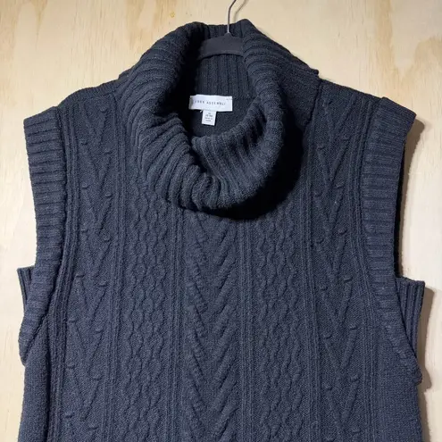 Free Assembly Women’s Sleeveless Cable Knit Cowl Neck Sweater Dress Black M8/10 Size M