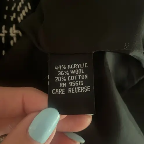 Rafaella Black White Plaid Coat | Parisian Chic Winter Jacket | Classic Old Money Style