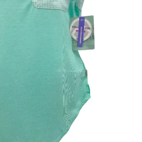 Magellan outdoors 2/$30 Magellan Seersucker Striped Seafoam Pocket Tank Top Racerback