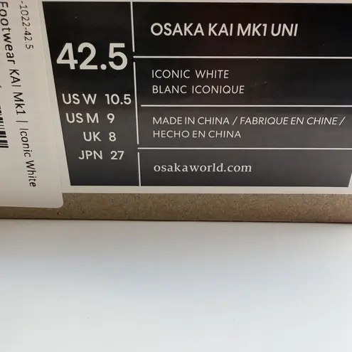 Osaka KAI MK1 Uni Women's US 10.5, Men's US 9 Iconic White Field Hockey Shoes