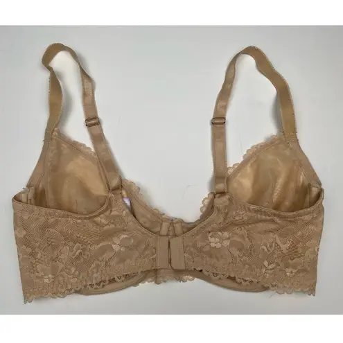Savage X Fenty Floral Lace Unlined Bra in Honey Nude Size 36DD