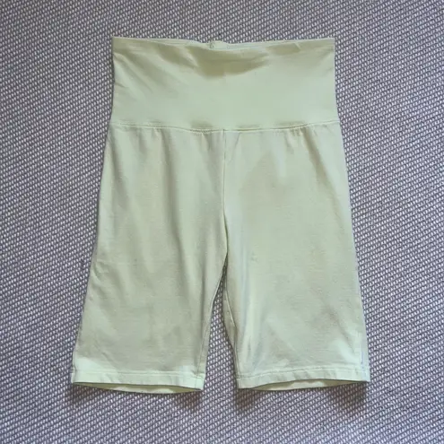 Nordstrom Long Lime Green Yellow High Waisted Bike Shorts Sz Xs