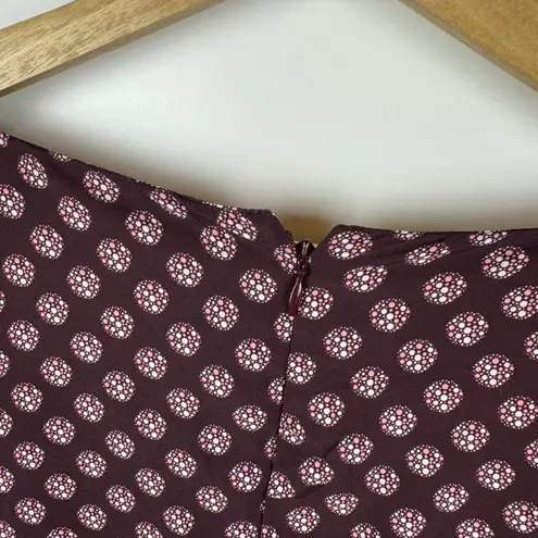 Eshakti Graphic Dot Print Crepe Sash Tie Dress 1X 18W Maxi Fit and Flare Retro