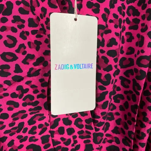 Zadig & Voltaire Pink Leopard Reveal Print Leo Mini Dress Sz.S NWT
