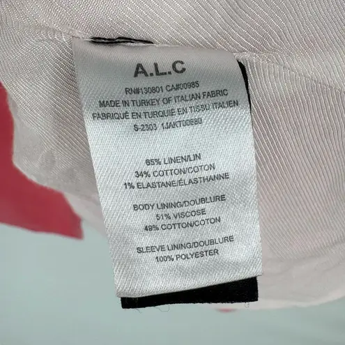 ALC Frank A.L.C Donovan Linen Blend One Button Blazer Size 6