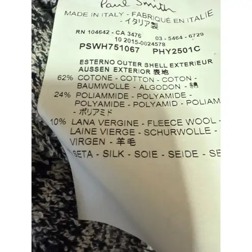 Paul Smith Gray Silk Wool Knit Short Sleeve Midi Maxi A