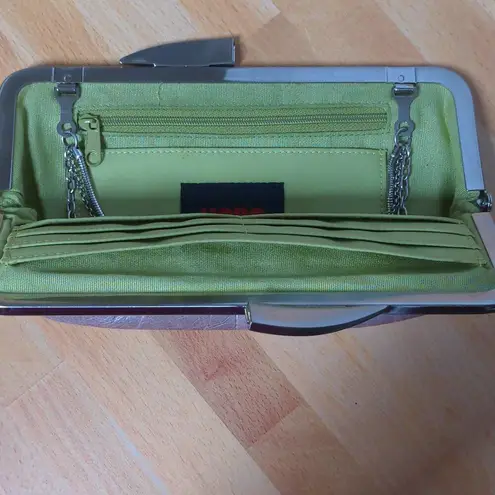 Hobo International Womens Hayley Clutch Wallet Handbag Pink (Cameo) Clasp Chain