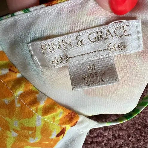 Finn & Grace Pineapple Halter Top- Size Medium