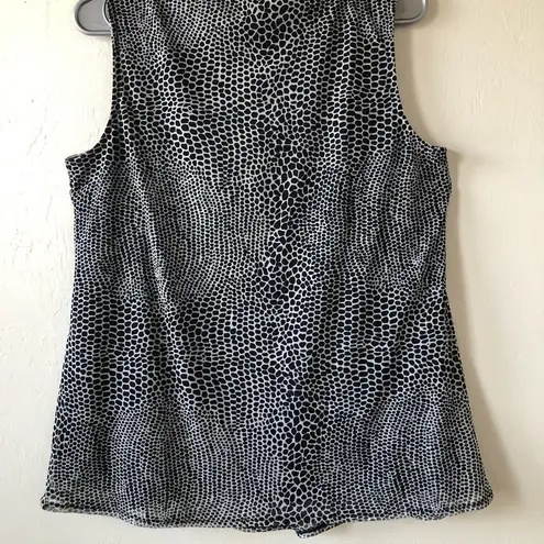 Rafaella Womens Semi Sheer Lined Semi Loose Sleeveless Top Size Medium
