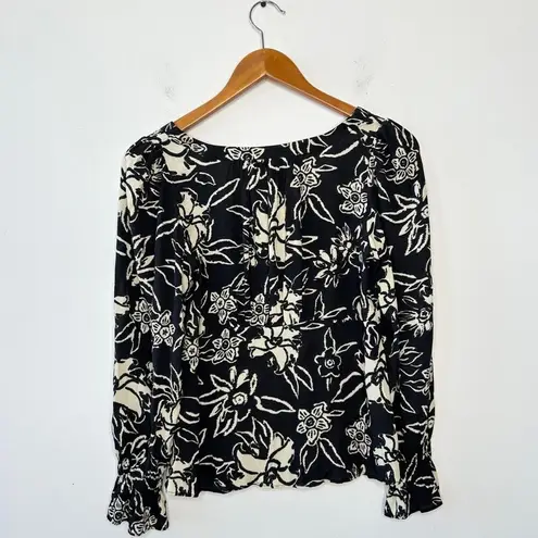 Ba&sh Sessee Floral Blouse Shirt Size Small Feminine Spring Bloomcore Chic Flowy