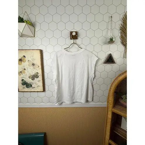 Evereve Nora White Muscle Tee - Size - Large