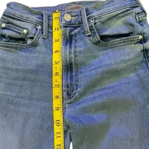 Mother Women's Straight Jeans The Rambler Zip Ankle County Line High Rise 23 Blue